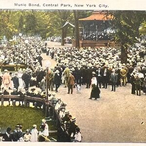 Vintage Central Park Music Band Postcard-Haberman 408